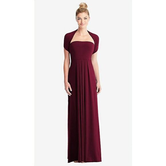Loop dress by Carlos Saavedra Long Multi Look‎ Jersey Knit Gown Cabernet SZ M - Picture 2 of 12